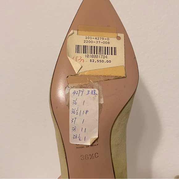 (NWOT) Gucci Vintage Olive Green Suede Horsebit Kitten Heels - Picture 6 of 14